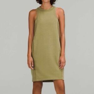 Lululemon Softstreme Back In Action Dress in Bronze Green